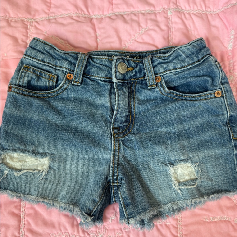 Cat & Jack Blue Distressed Kids Shorts